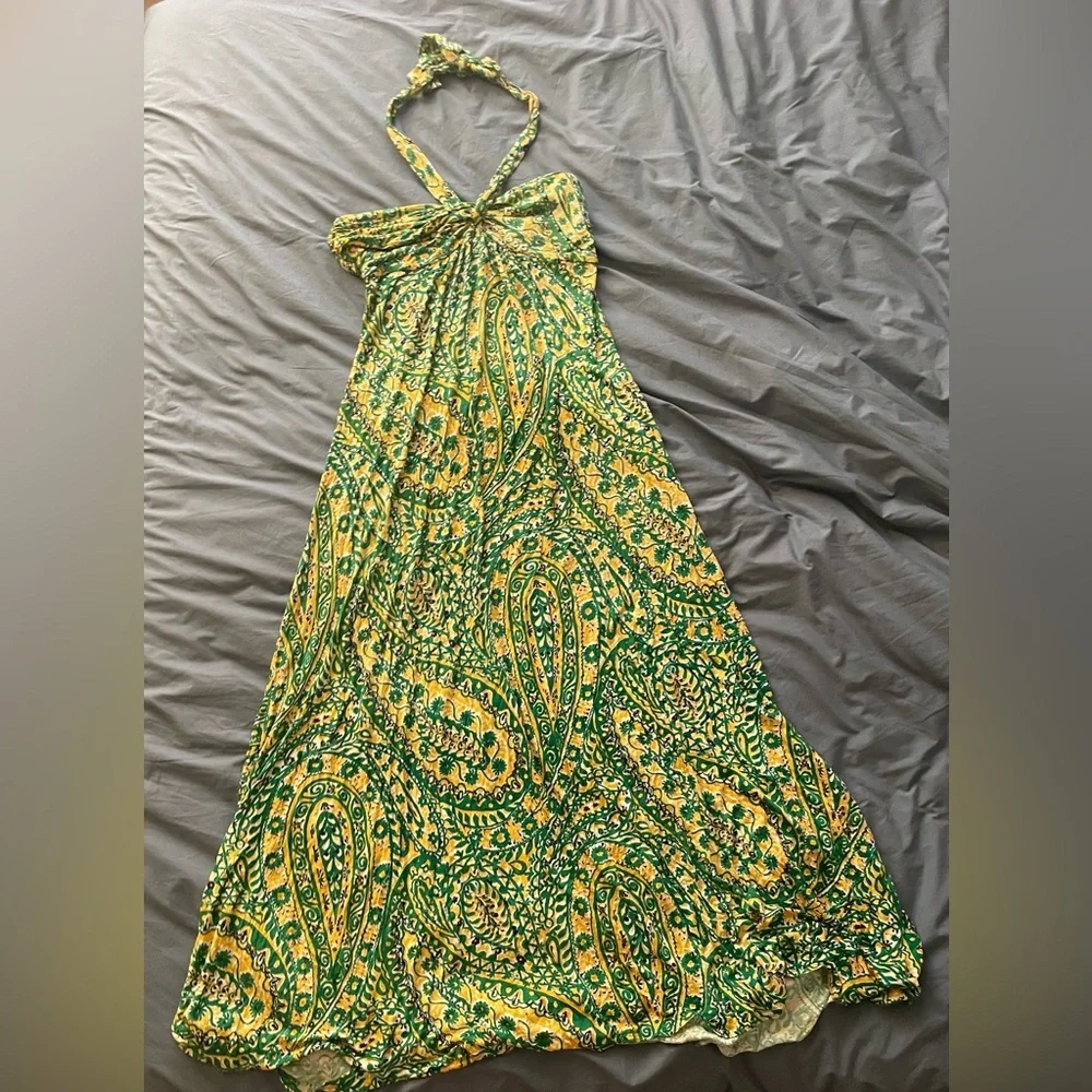 Ralph Lauren Paisley Halter Top Maxi Dress - Picture 1 of 4